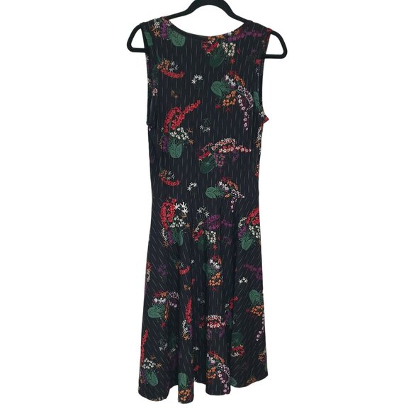 LuLaRoe Nicki M Floral Midi Dress Pockets Comfortable Stretch New Collection - Picture 7 of 8
